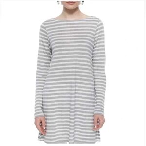Eileen Fisher Women's Striped 100% Organic Linen Shift Tunic Shirt Dress Size PM